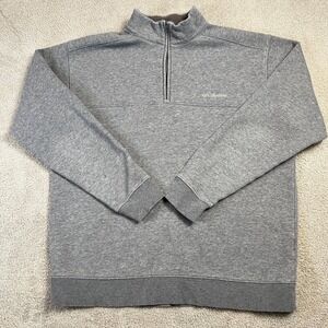 Columbia Pullover Men's Large Gray Quarter Zip Sweatshirt Casual‎ Outdoors
